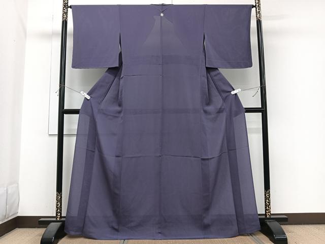平和屋着物*夏物 本加賀友禅作家 白坂幸蔵 色無地 絽縮緬 濃鼠色 正絹 逸品 未使用 CABJ4009xi