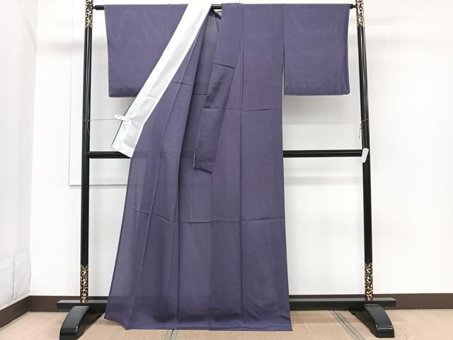 平和屋着物*夏物 本加賀友禅作家 白坂幸蔵 色無地 絽縮緬 濃鼠色 正絹 逸品 未使用 CABJ4009xi