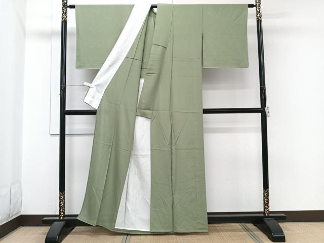 平和屋着物*夏物 色無地 絽 柳茶色 正絹 逸品 CABJ4015xi