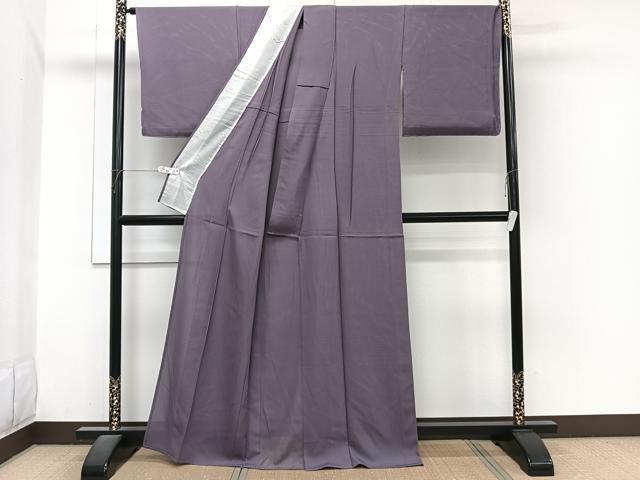 平和屋着物*夏物 色無地 絽 葡萄鼠色 正絹 逸品 未使用 CABJ4016xi