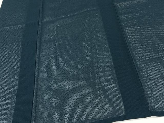 平和屋着物*夏物 色無地 縦絽 高麗納戸色 正絹 逸品 CABJ4026xi
