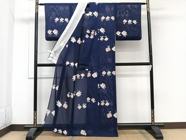 平和屋着物*夏物 小紋 絽 草花文 正絹 逸品 未使用 CABJ4028xi