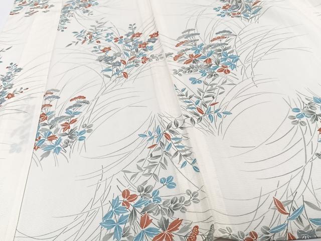 平和屋着物*夏物 小紋 絽 枝草花 正絹 逸品 CABJ4036xi