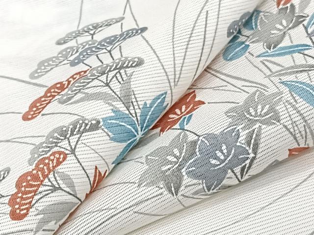 平和屋着物*夏物 小紋 絽 枝草花 正絹 逸品 CABJ4036xi
