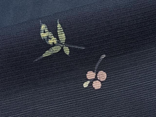 平和屋着物*夏物 小紋 絽 ろうけつ染め 草花文 正絹 逸品 CABJ4038xi