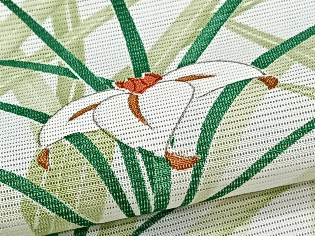 平和屋着物*夏物 小紋 絽 草花文 正絹 逸品 CABJ4040xi