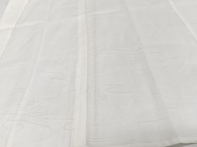 平和屋着物*夏物 長襦袢 流水草花紋紗 白色 麻 逸品 未使用 CABJ4042xi