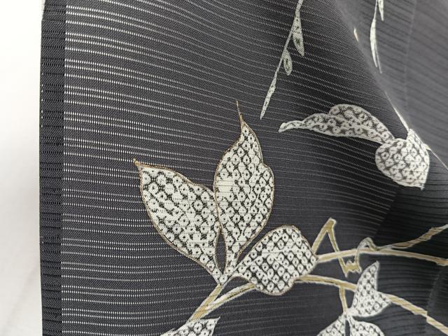 平和屋着物*夏物 訪問着 変わり絽 柳蔦の葉文 金彩 正絹 逸品 CABJ4043xi