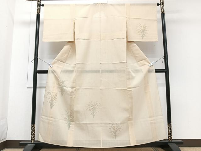 平和屋着物*夏物 訪問着 紗紬 刺繍 稲穂 高島屋扱い 正絹 逸品 未使用 CABJ4046xi