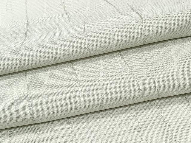 平和屋着物*夏物 色無地 よろけ縞紋紗 白緑色 正絹 逸品 CABJ4049xi
