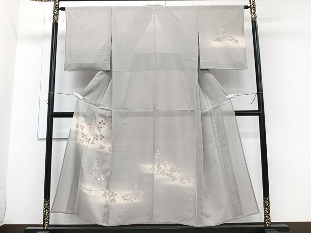 平和屋着物*夏物 訪問着 絽 刺繍 枝草花 暈し染め 金銀彩 高島屋扱い 正絹 逸品 CABJ4051xi