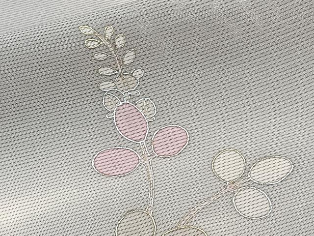 平和屋着物*夏物 訪問着 絽 刺繍 枝草花 暈し染め 金銀彩 高島屋扱い 正絹 逸品 CABJ4051xi