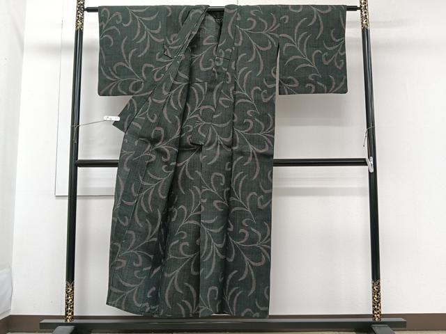 平和屋着物*夏物 紬 唐草文 正絹 逸品 CABJ4054xi
