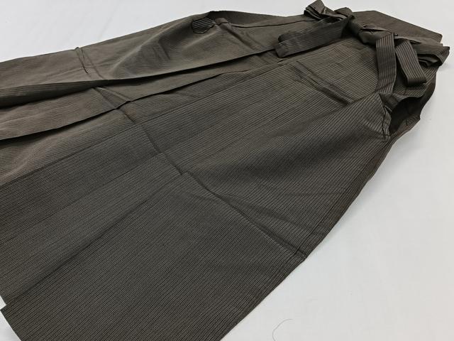 平和屋着物*夏物 男性 馬乗り袴 縦絽 縞 正絹 逸品 CABJ4055xi