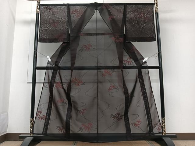 平和屋着物*夏物 小紋 紗 枝笹文 やまと誂製 正絹 逸品 未使用 CABJ4057xi