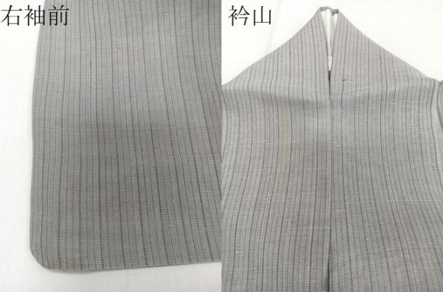 平和屋着物*夏物 紗紬 縞 正絹 逸品 CABJ4060xi
