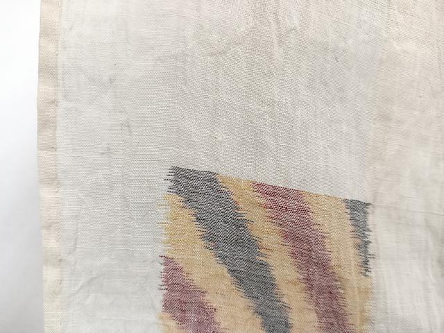 平和屋着物*夏物 本場小千谷縮 幾何学文 麻 逸品 CABJ4066xi