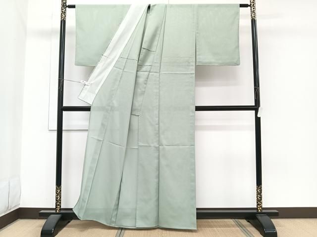 平和屋着物*夏物 色無地 絽 柳鼠色 洗える着物 CABJ4069xi