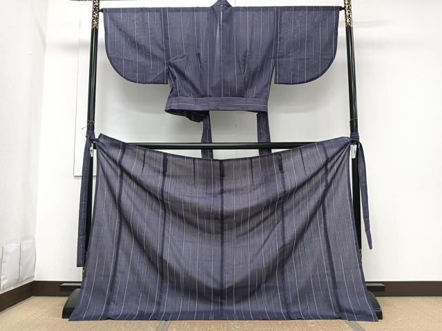 平和屋着物＊夏物 小紋 二部式 紗 間道 洗える着物 CABJ4075xi