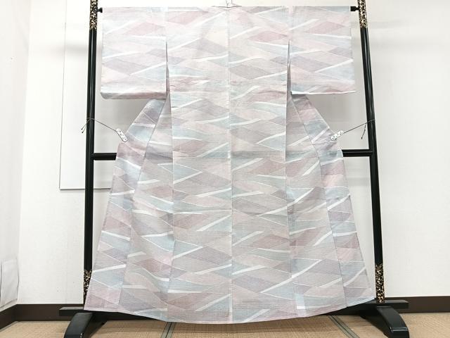 平和屋着物*夏物 小紋 紗 切嵌文 未使用 CABJ4079xi
