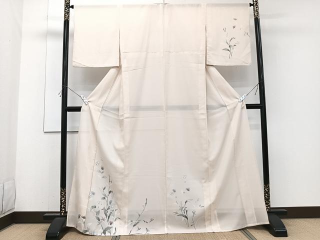平和屋着物*夏物 訪問着 絽 草花文 銀彩 洗える着物 CABJ4081xi