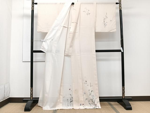 平和屋着物*夏物 訪問着 絽 草花文 銀彩 洗える着物 CABJ4081xi