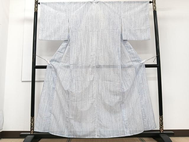 平和屋着物*夏物 小紋 絽 縞芝文 洗える着物 CABJ4086xi