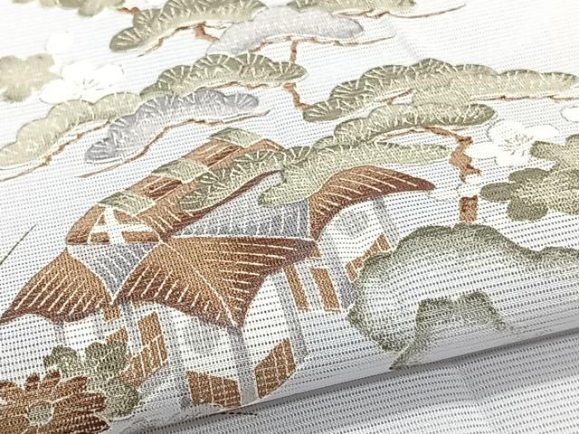 平和屋着物*夏物 訪問着 絽 風景文 松竹梅 金彩 洗える着物 未使用 CABJ4087xi