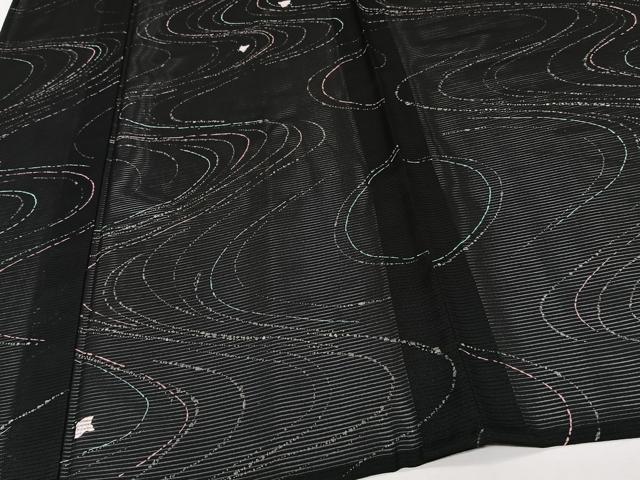 平和屋着物*夏物 小紋 絽 流水文 さんび謹製 洗える着物 CABJ4089xi