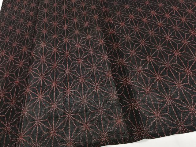 平和屋着物*夏物 紗紬 麻の葉文 正絹 逸品 CABJ4090xi