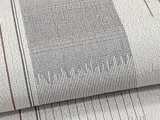 平和屋着物*夏物 お召 間道井桁文 正絹 逸品 CABJ4105xi