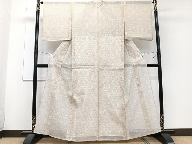 平和屋着物*夏物 本場大島紬 夏大島 白大島 幾何学文 正絹 逸品 CABJ4106xi