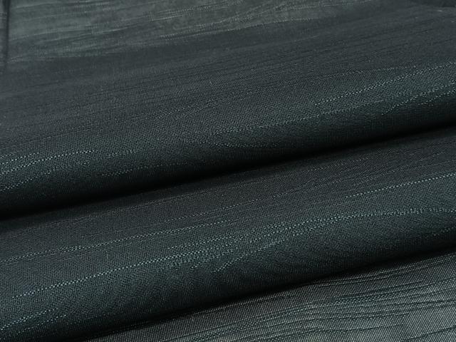 平和屋着物*夏物 小紋 紗 横段草文 黒地 正絹 逸品 CABJ4132xi