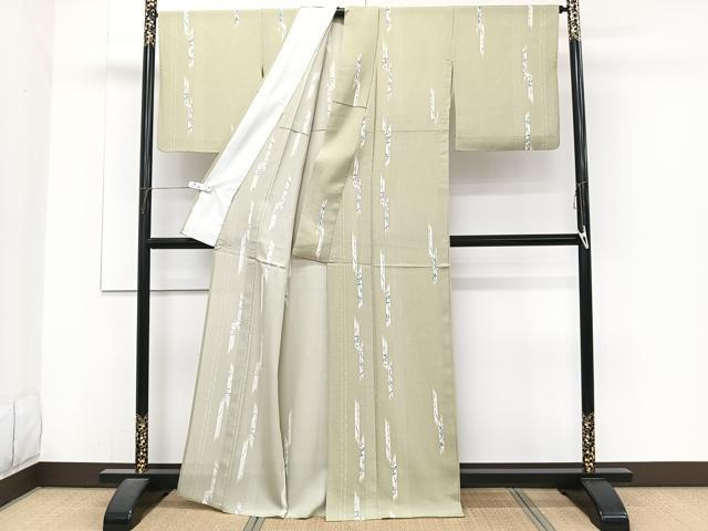 平和屋着物*夏物 小紋 絽 短冊草花文 正絹 逸品 CABJ4135xi