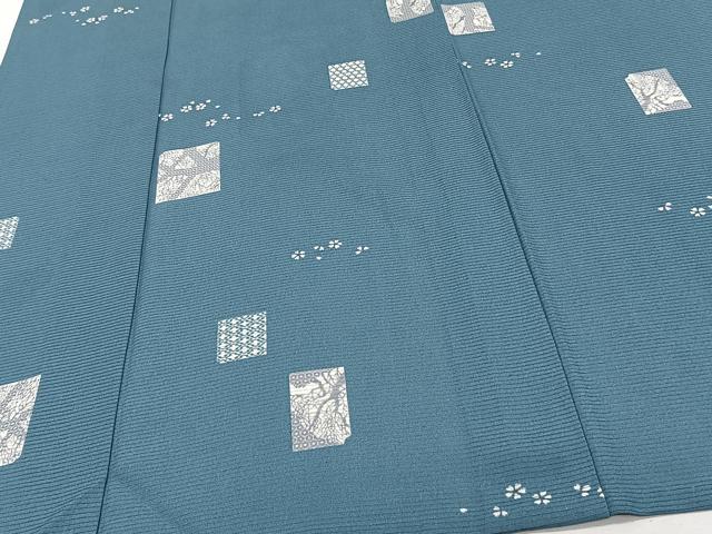 平和屋着物*夏物 小紋 絽 色紙枝木文 正絹 逸品 CABJ4147xi