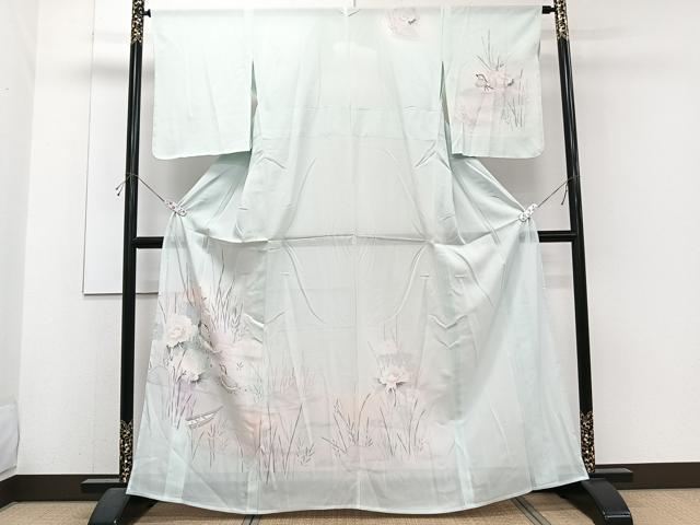 平和屋着物*夏物 訪問着 絽 鴛鴦船花文 金銀彩 正絹 逸品 未使用 CABJ4152xi