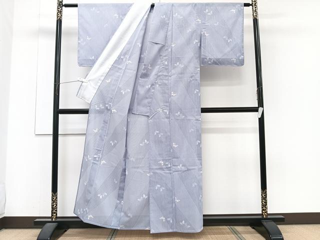 平和屋着物*夏物 小紋 絽 舞蝶文 洗える着物 未使用 CABJ4165xi