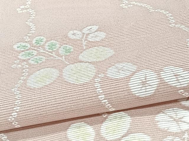 平和屋着物*夏物 小紋 絽 枝花文 洗える着物 CABJ4166xi