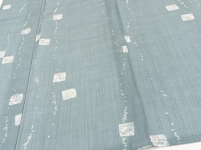 平和屋着物*夏物 小紋 紗 色紙花文 洗える着物 CABJ4169xi