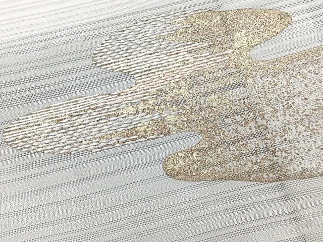 平和屋着物*夏物 訪問着 変わり絽 刺繍 雲取り文 金彩 正絹 逸品 CABJ4185xi