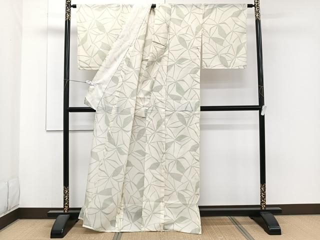 平和屋着物*夏物 小紋 紗 抽象文 洗える着物 CABJ4194xi