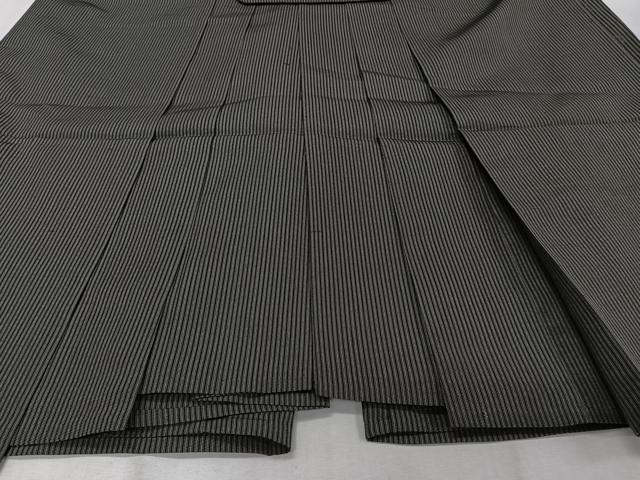 平和屋着物*夏物 男性 行灯袴 縦絽 縞 正絹 逸品 CABJ4197xi