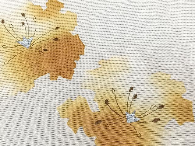 平和屋着物*夏物 訪問着 絽 花文 銀彩 正絹 逸品 CABJ4213xi