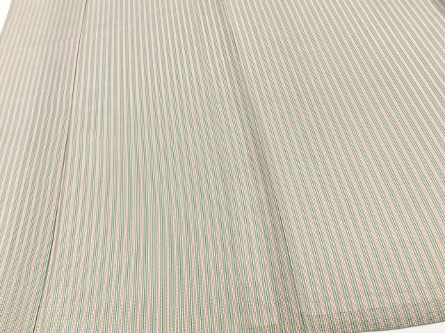 平和屋着物*夏物 小紋 絽 飯島輝也 縞 正絹 逸品 CABJ4222xi