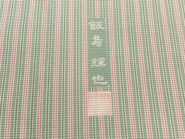 平和屋着物*夏物 小紋 絽 飯島輝也 縞 正絹 逸品 CABJ4222xi