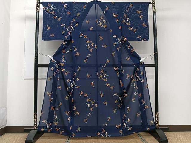 平和屋着物*夏物 小紋 絽 飛鳥文 正絹 逸品 CABJ4225xi