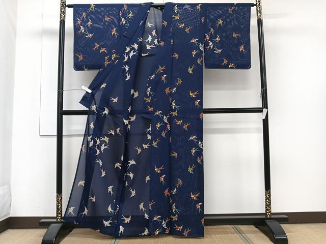 平和屋着物*夏物 小紋 絽 飛鳥文 正絹 逸品 CABJ4225xi