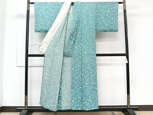 平和屋着物*夏物 小紋 絽 枝花文 正絹 逸品 CABJ4243xi