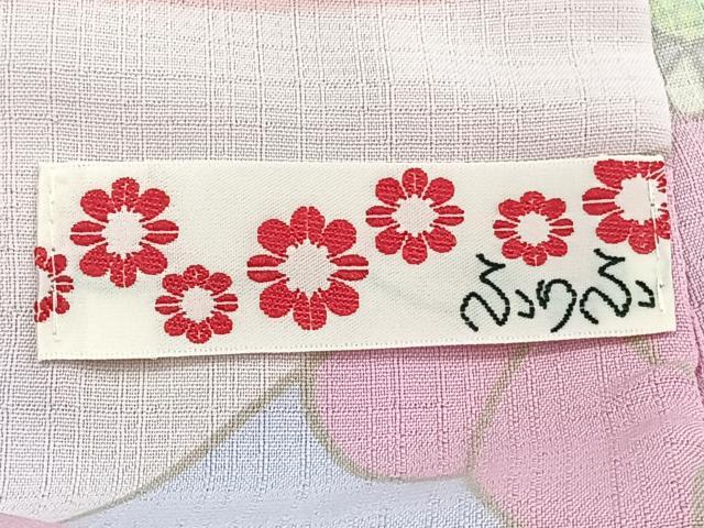 平和屋着物*夏物 小紋 紗 花丸文 洗える着物 CABJ4251xi