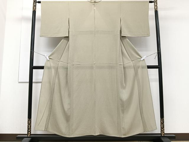 平和屋着物*夏物 色無地 絽縮緬 油色 正絹 逸品 CABJ4257xi